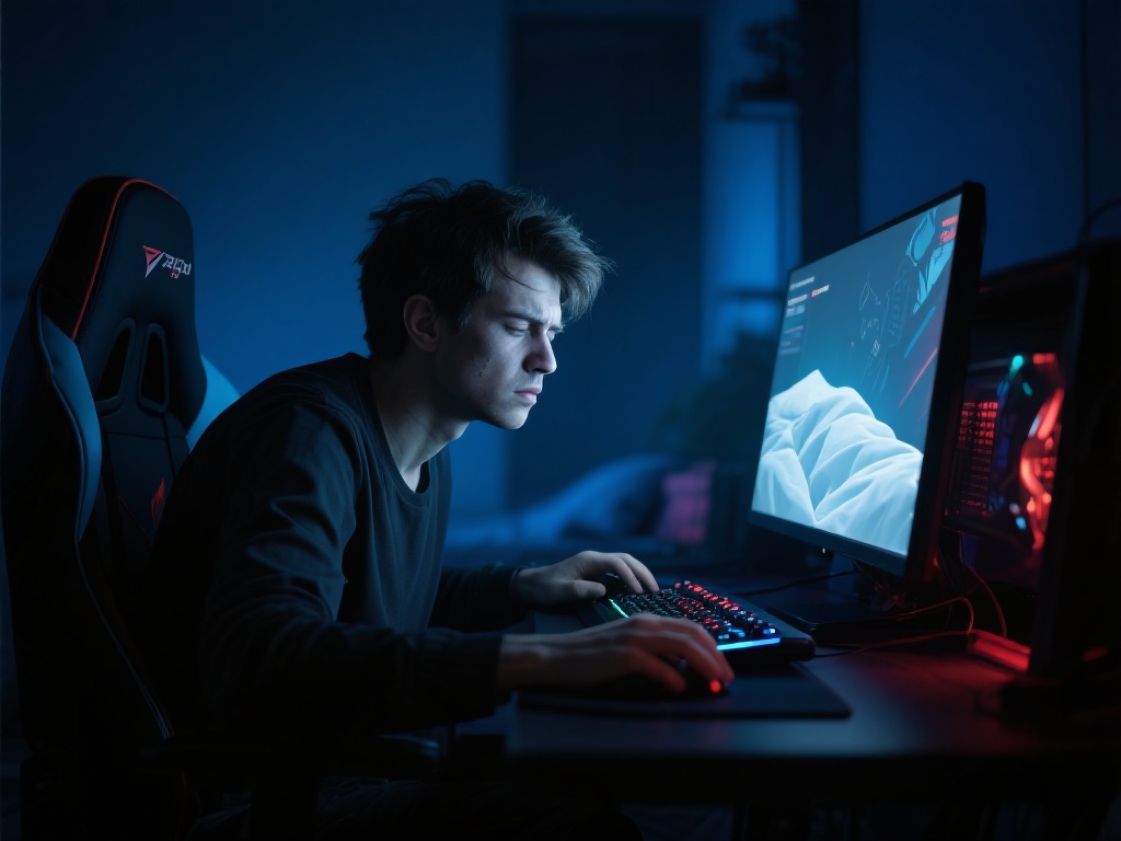 深夜请温柔善待自己,DB电竞陪你入梦晚安 深夜玩游戏确实令人刺激。不过,长期熬夜对身体的影响